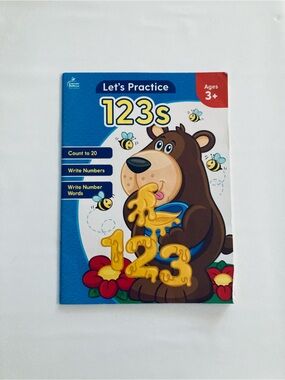 LET'S PRACTICE 123's Workbook AGES 3+ NEW COUNT TO 20, WRITE NUMBERS & WORDS!